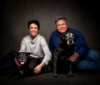 Kathy, Joe & pups